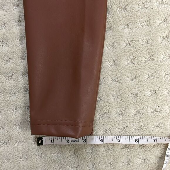 Design Lab Faux Leather Leggings, in Tan, Size Small. - Picture 7 of 8